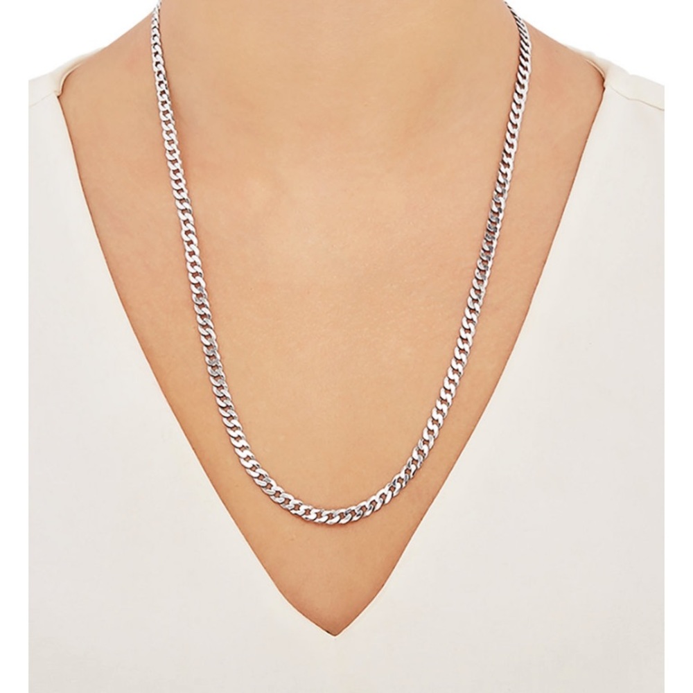 GIANI BERNINI Flat Curb Link 24" Chain Necklace in
Sterling Silver NWT